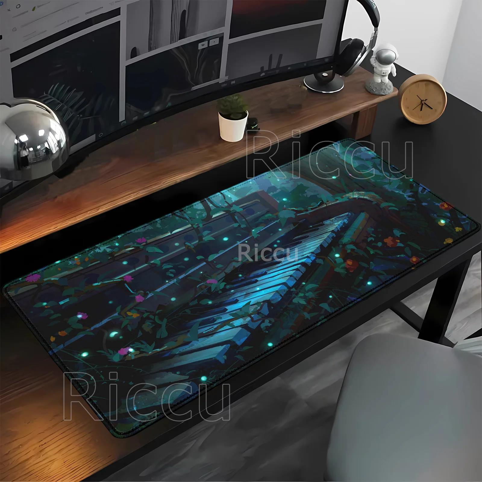 Green Forest Mauspad Gamer Computer New Home XXL MousePad Tastatur Teppich Naturkautschuk Anti-Rutsch HD-Druck Gaming Schreibtischunterlage