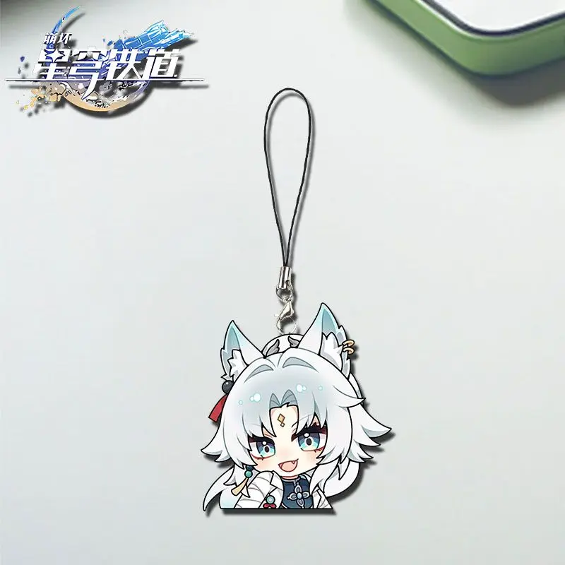 Anime Honkai: Star Rail Pendant Keychains Feixiao Acrylic Phone Lanyards Phone Charm Decoration Backpack Accessories