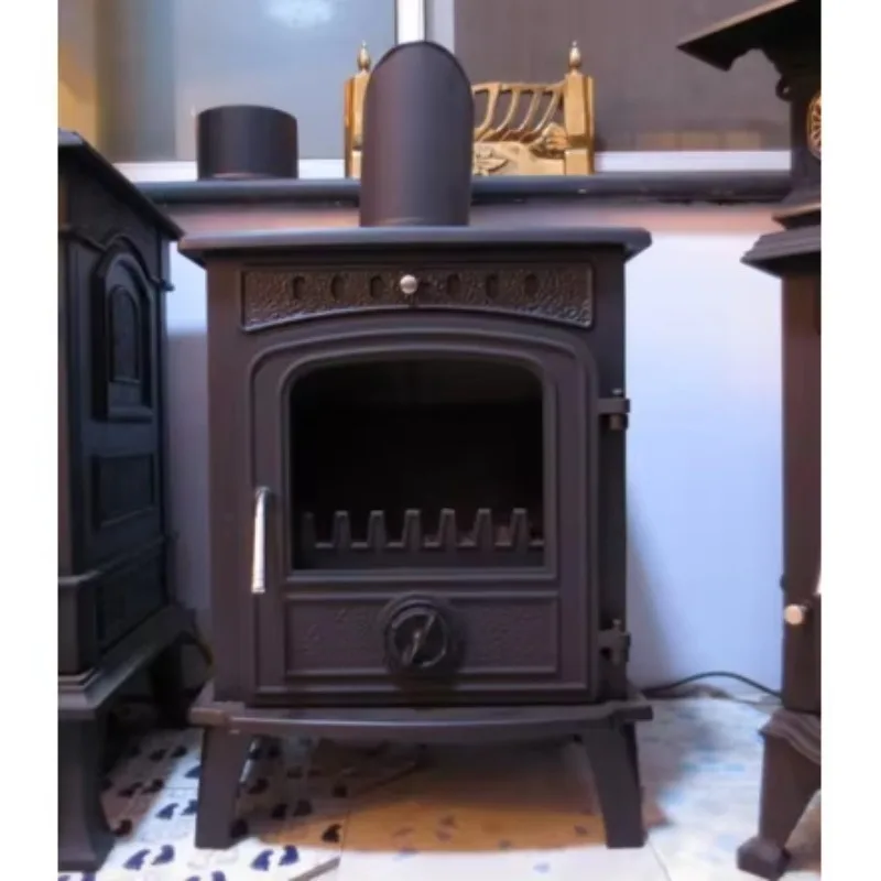 【Best-selling】6-8KW High Quality Hot Sale CE Certificates Antique Cast Iron Wood Burning Pellet Stove HS-X12