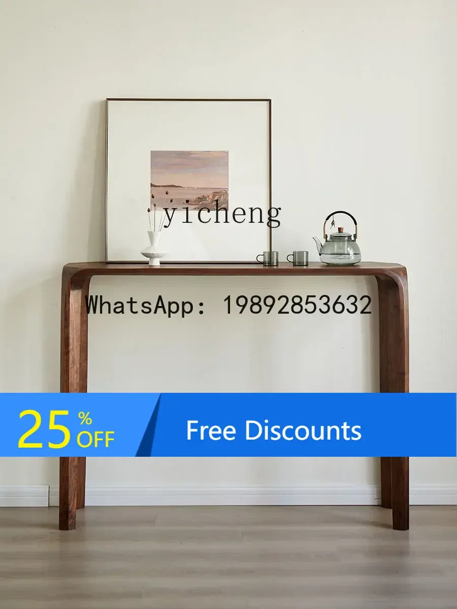 LYY Solid Wood Console Tables Entry Door Is Facing Console High-End Art Center a Long Narrow Table