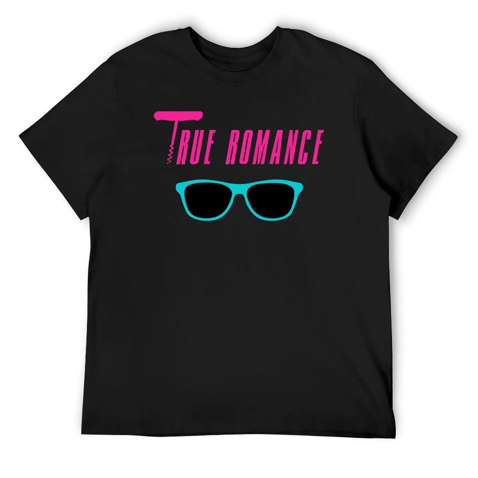 True Romance Corkscrew Sunglasses Minimalist T-Shirt plus size clothes anime stuff summer clothes mens vintage t shirts