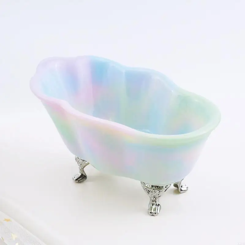 

N2UE Shell Bathtub Soap Dish Storage Box Mold with Legs Jewelry Storage Container