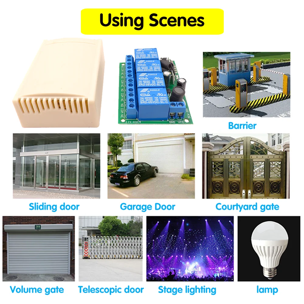 Bezprzewodowy RF pilot zdalnego sterowania przełącznik DC6V 12V 24V 30V 4 kanał 433Mhz przekaźnik odbiornik i nadajnik dla brama garażowa diody Led