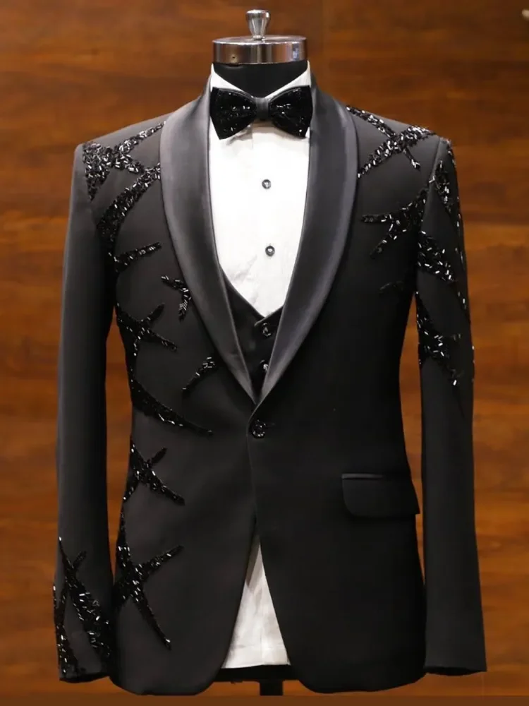 

Новое поступление, мужские деловые костюмы высокого качества, 2 шт., пиджак, брюки, шаль, повседневный смокинг на одной пуговице, мужская офисная одежда, мужской индивидуальный заказ