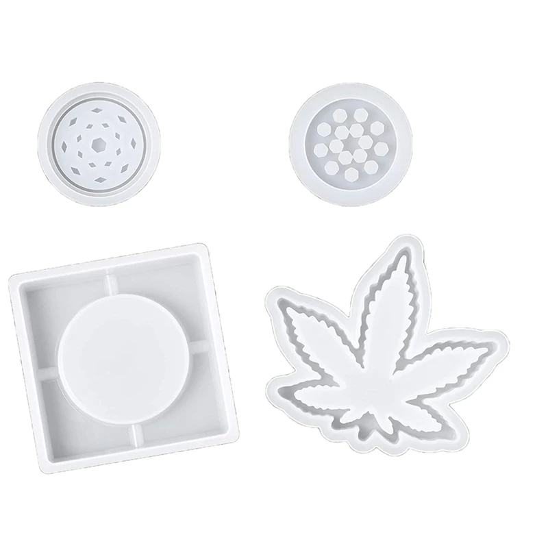 

Формы для литья из силиконовой смолы, в том числе форма из кленового листа, Форма Для Измельчения специй, форма для эпоксидной смолы, силиконовая форма, 3 шт.