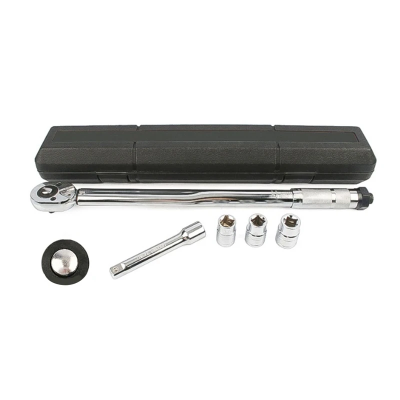 1/2In Torque Wrench Wrench Set Car Tiretorque Wrench Torque Sleeve Ratchet Quick Wrench Tool Silver