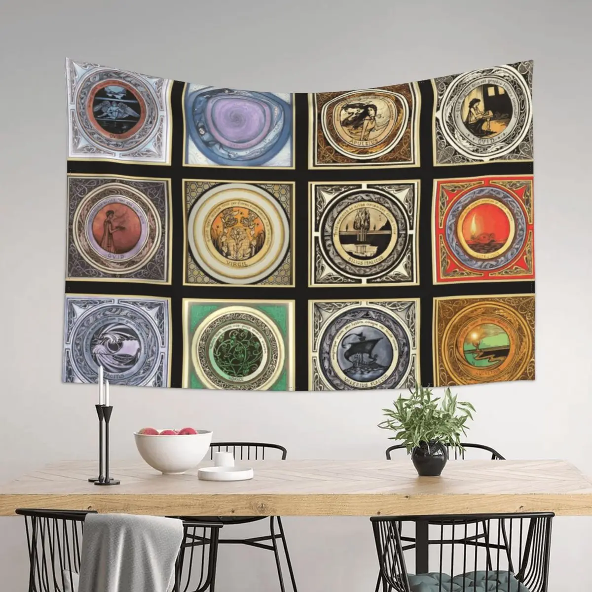 

ClassicsTober tiles Tapestry Wall Decoration Wall Decor Hanging Room Design Tapestry