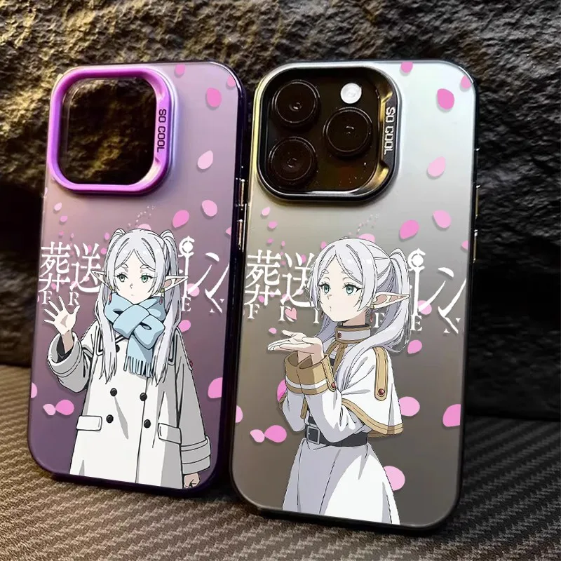 Funda de teléfono Frierens de cómics japoneses para iPhone 17 16e 16 15 14 13 12 11 mini Pro Max X XR XSMAX Air Plus, funda trasera mate anticaída