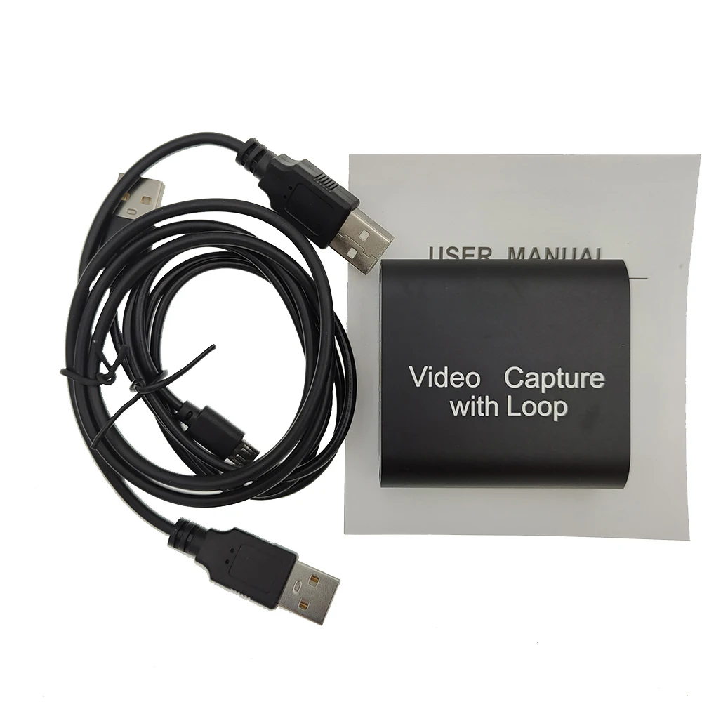 cartao de captura de jogo portatil com loop out hdmi compativel com usb 20 1080p audio video grabber box gravador para windows 10 pc 01