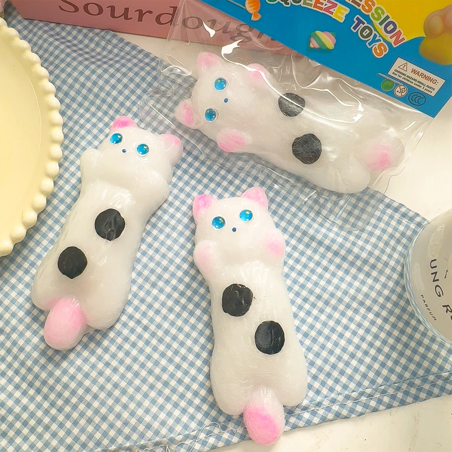 게으른 고양이의 시뮬레이션 크리 에이 티브 꼬집는 장난감 귀여운 고양이 짜기 느린 리바운드 액션 장난감 어린이를위한 성인 불안을 완화