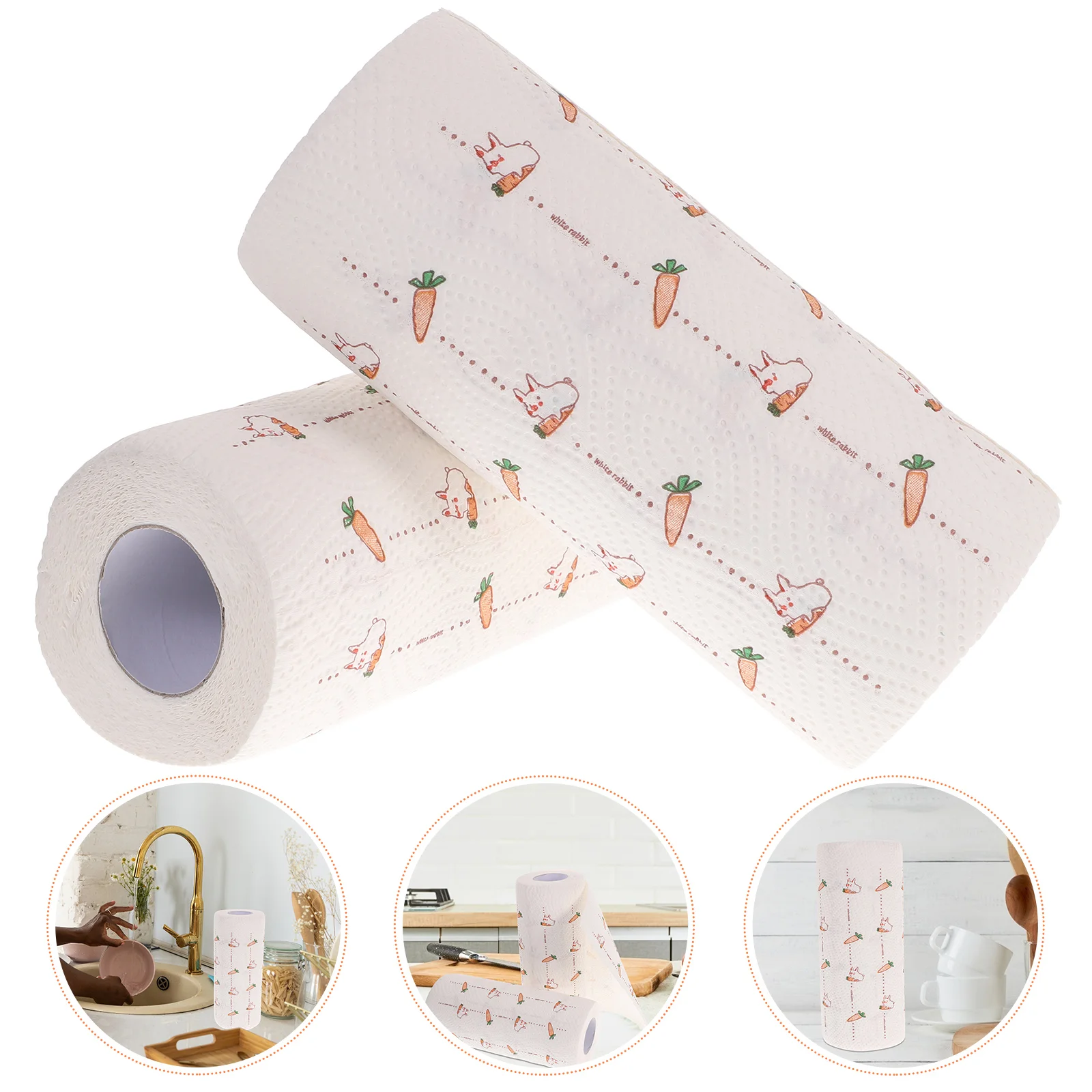 

Disposable Food Wrap Paper Grease-Proof Kitchen Wipe Paper Oil Absorption One-Time Water Locking Printing Roll Paper