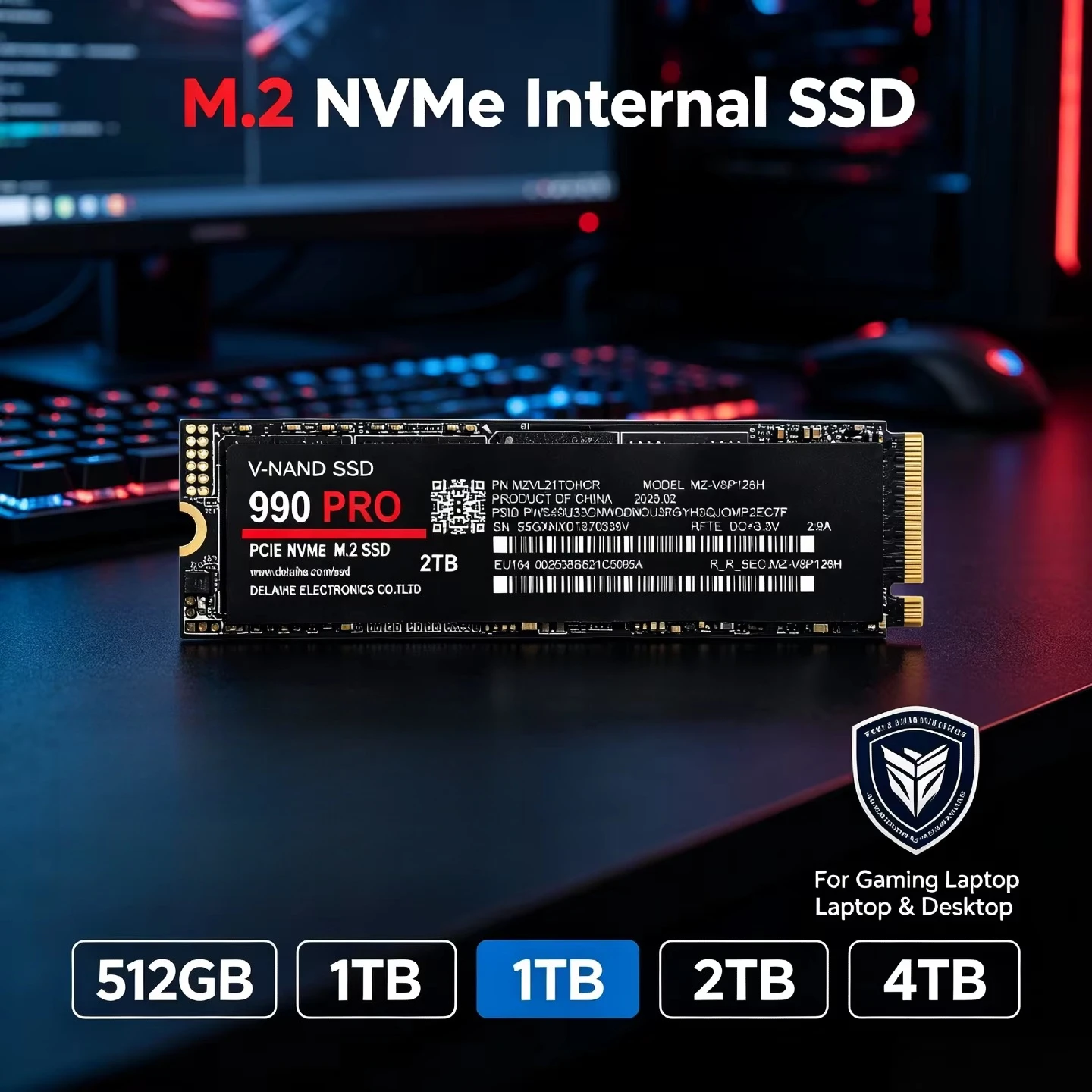 M.2 NVMe Internal SSD Blazing-Fast PCIe Solid State Drive 1TB 2TB 4TB for Gaming PC Laptop Desktop The Upgrade Your PC Needs