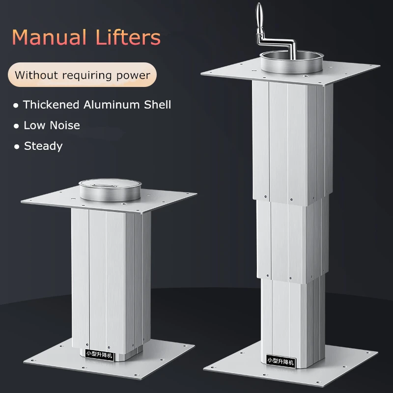 

IPTT-SD 480 Stroke Tatami Lift Manual Lifting Table Max Support 300kg Lift Platform Lift 360-840mm for Manual Adjustment Height