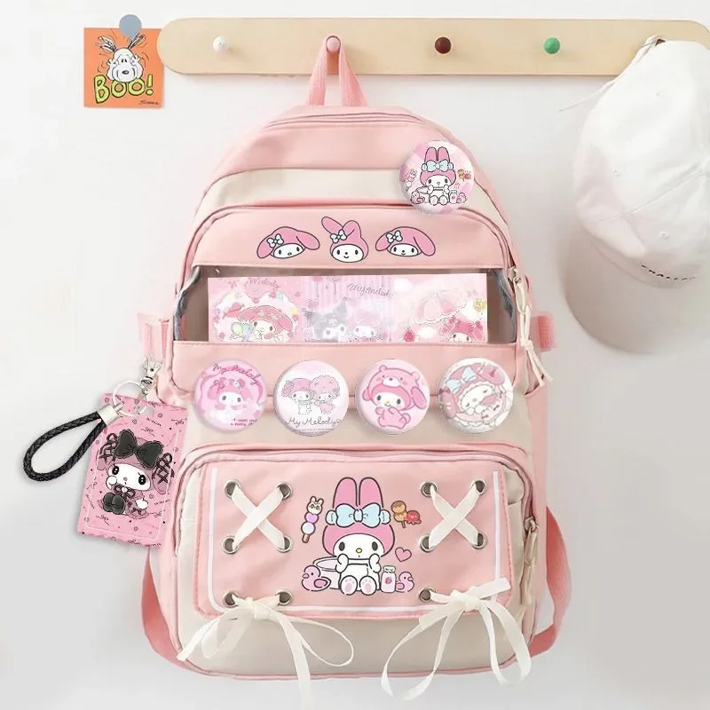 Sanrio Kuromi Backpack Cinnamoroll My Melody Anime Backpack Student Computer Large Capacity School Bag Cute Girl Simple