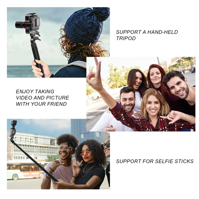 ナイトライトメタルフレーム、コールドシューマウント、カメラアクセサリー、GoProヒーロー11、10、9、8、7、djiアクション3