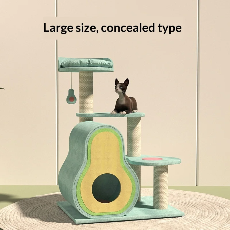 Árbol rascador para gatos grandes con torre y cama integrada - imagen 3