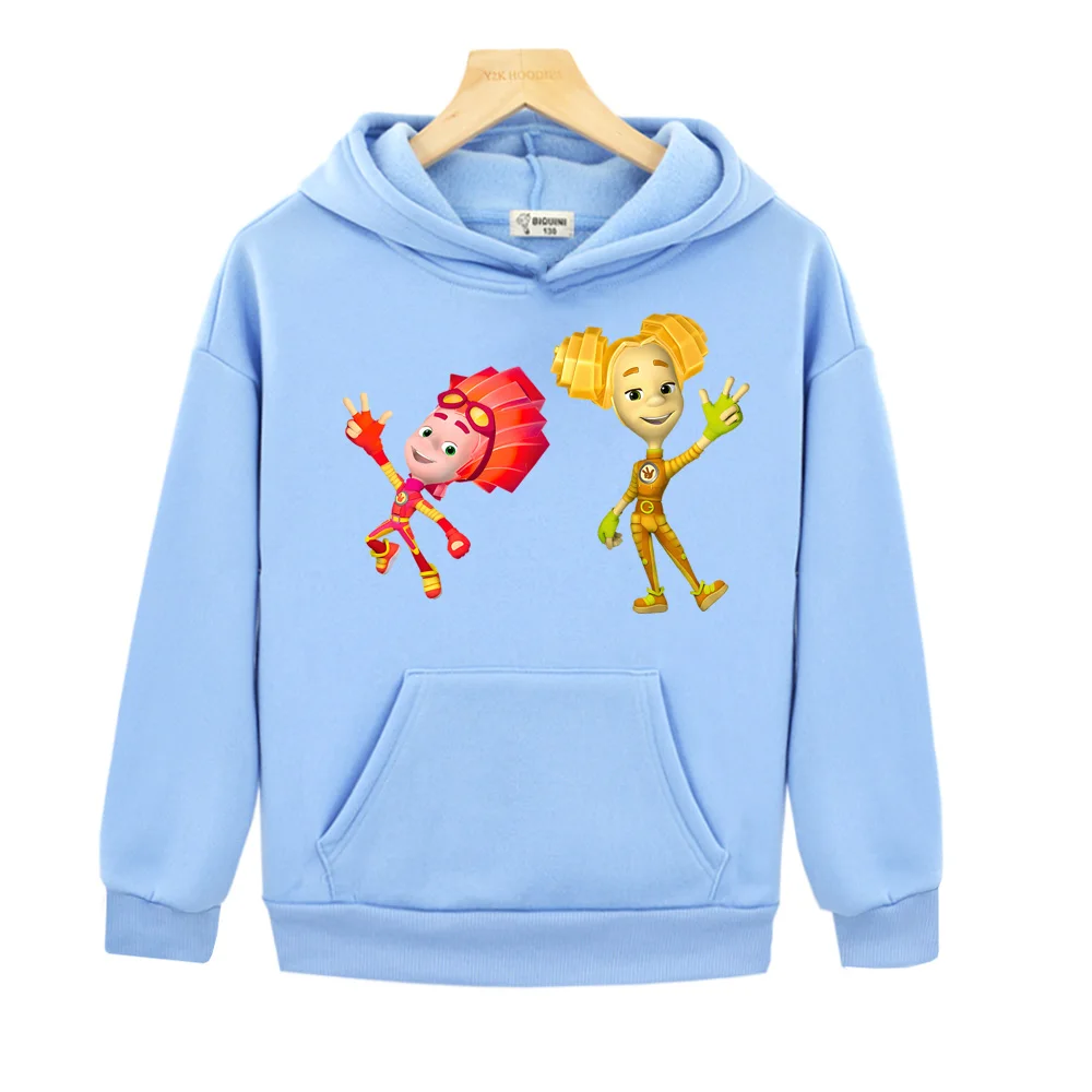 the fixies Kids Girls Spring Autumn Sweatshirts Children Long Sleeve Hoodies Fleece With Hooded Clothes Boys Coat Cartoon Hooded