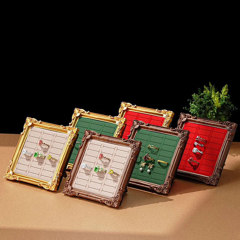 1 шт. винтажная стойка для ювелирных изделий, фоторамка в европейском стиле, лоток для хранения колец и ювелирных изделий, украшения для туалетного столика