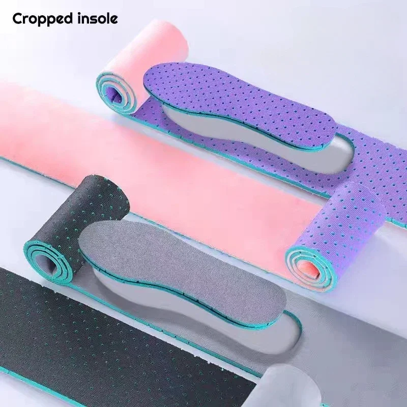 Self-cutting Insole Children Adult Sport Breathable Insole Cut Their Own Shock-absorbing Mesh Perforated Shoe Material Shoe Pad