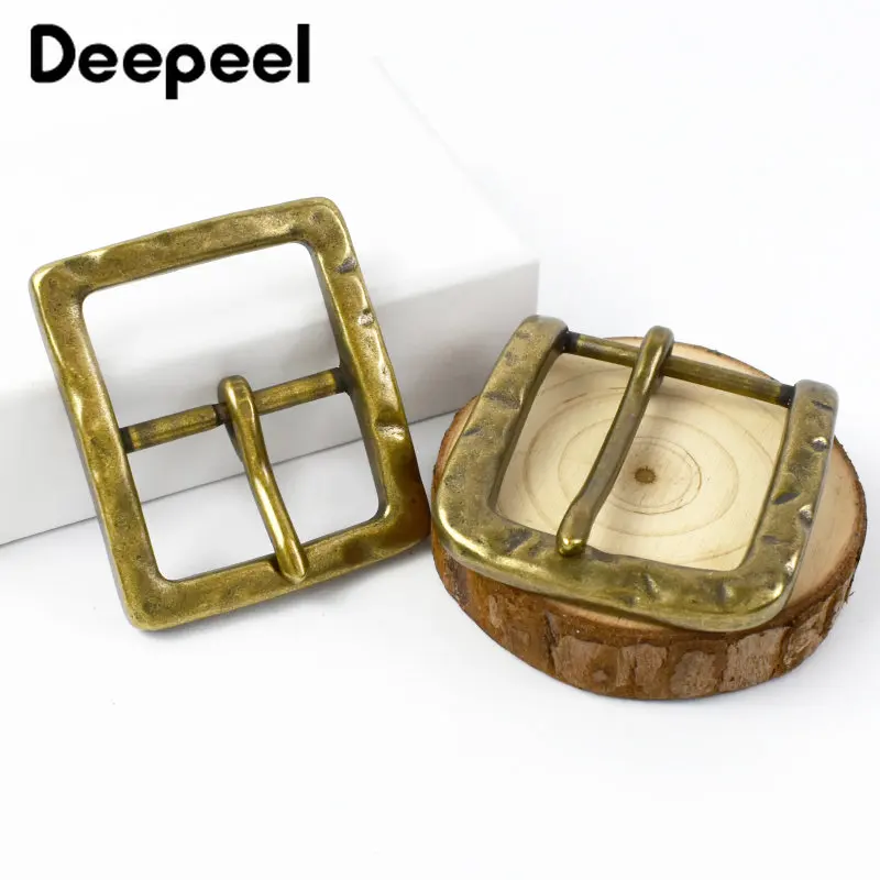 1Pc Deepeel 40mm Metal Belt Buckles Pure Copper Pin Clasp for 37-39mm Men Waistband Clothes Jeans DIY Leather Crafts Accessories