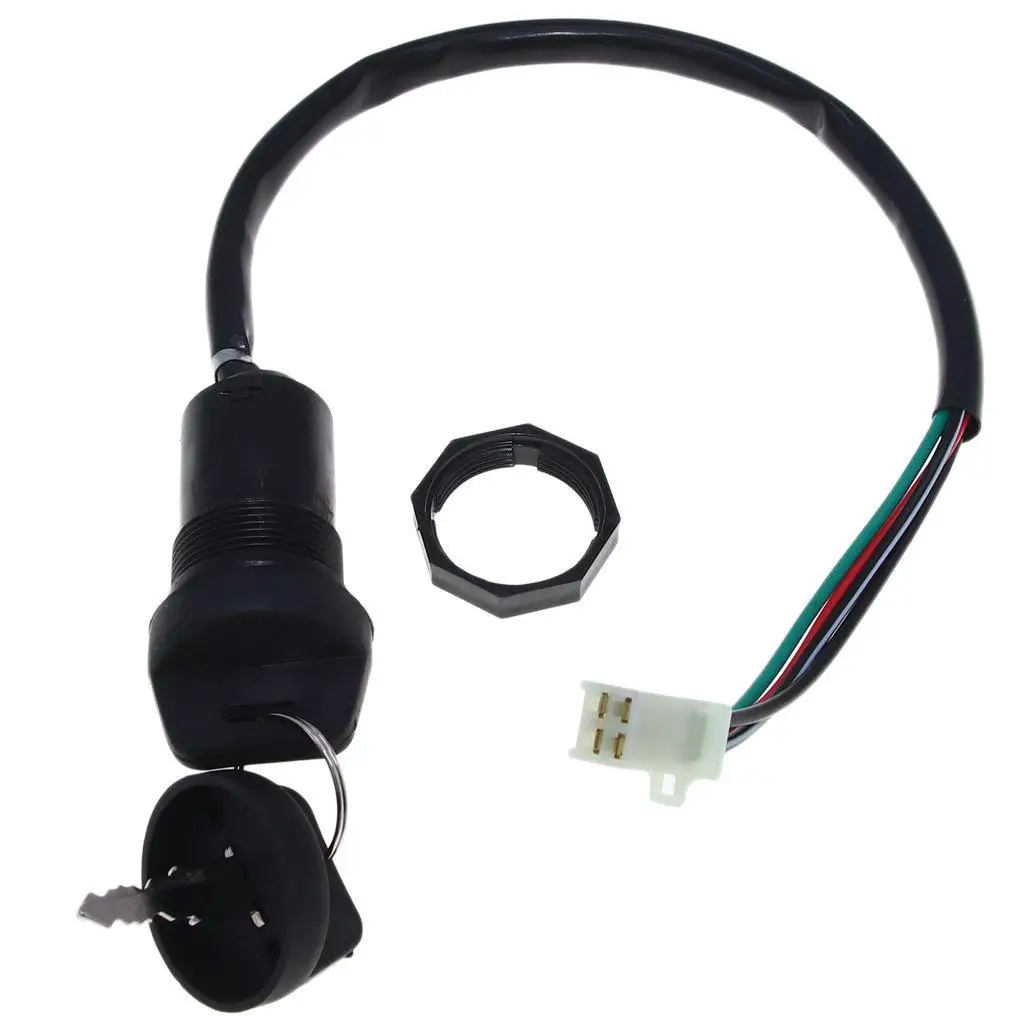 4 Wire Ignition Key Switch Key Set Plastic Barrel Lock for Pit Bike Scooter 50cc 110cc 125cc Off Road Use