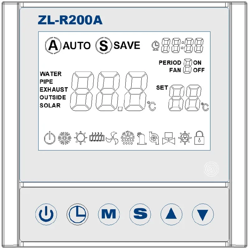 ZL-R200A Universal Air Source Heat Pump Water Heater Controller Heat Pump air to Hot Water Heating Controller - Image 6