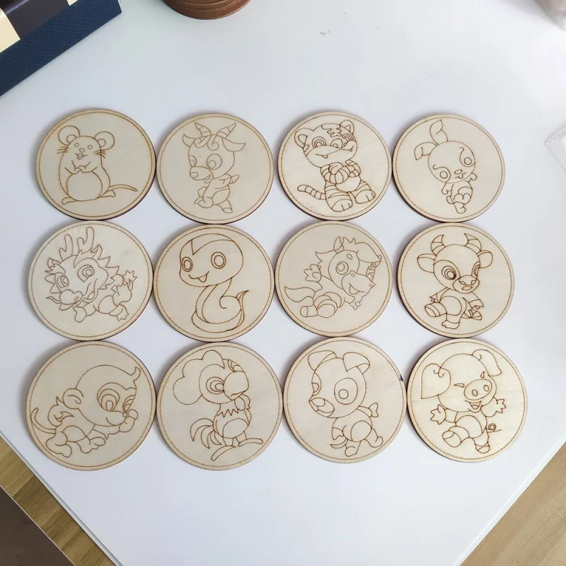 Rompecabezas de madera Natural sin terminar con recorte en blanco, constelación, juguetes de inteligencia para bebés, decoración artesanal para fiestas, regalo para niños