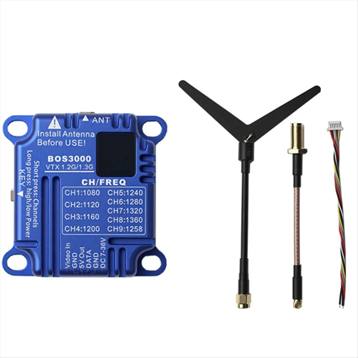 618 Mega Sale-1.2Ghz 1.3Ghz 3W VTX 3000mW 9 Channel FPV Video Audio Transmitter PAL/NTSC for FPV Long Rang RC Drone