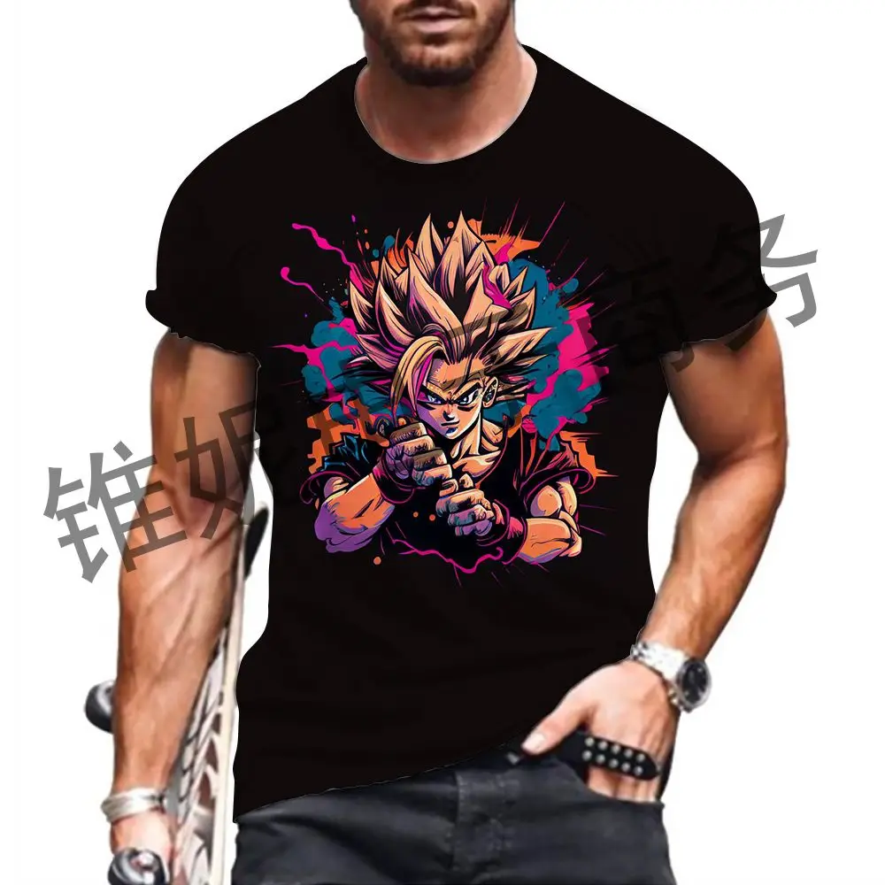 2024 Goku Majin Buu Dragon Ball Z Vegeta Men\'s T Shirt Streetwear Y2k Clothes Oversized 110-6XL Tops Gym New Summer Anime Tshirt