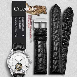 18mm 19mm 20mm 22mm double-sided alligator leather strap is suitable for men's and women's watches of all brands with Butterfly