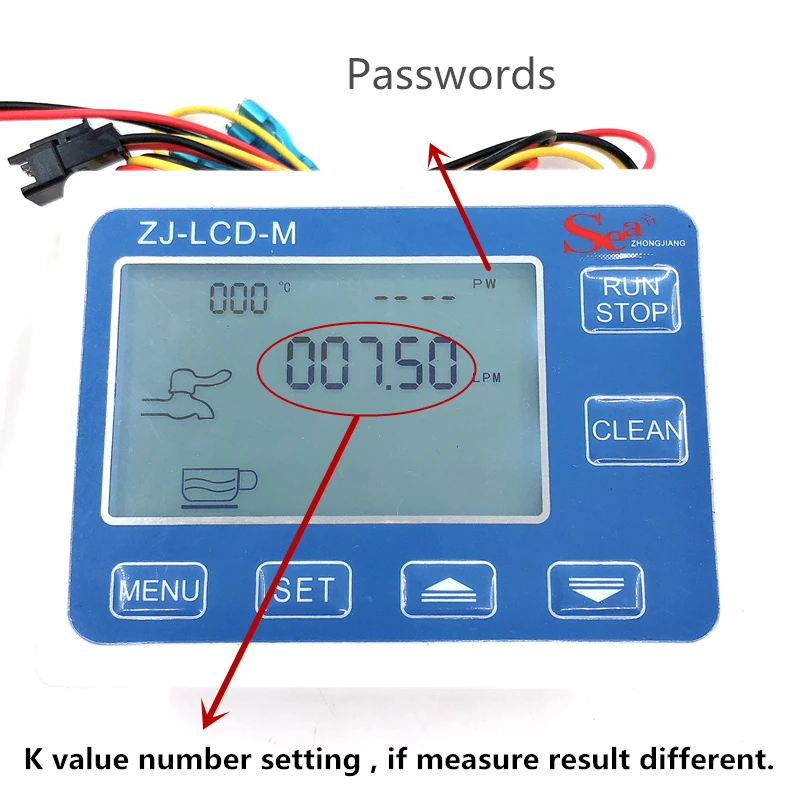 ZJ-LCD-M Display Controller for Hall Flow Sensor Total Flow and Set How Many Liquid Out Quantitative