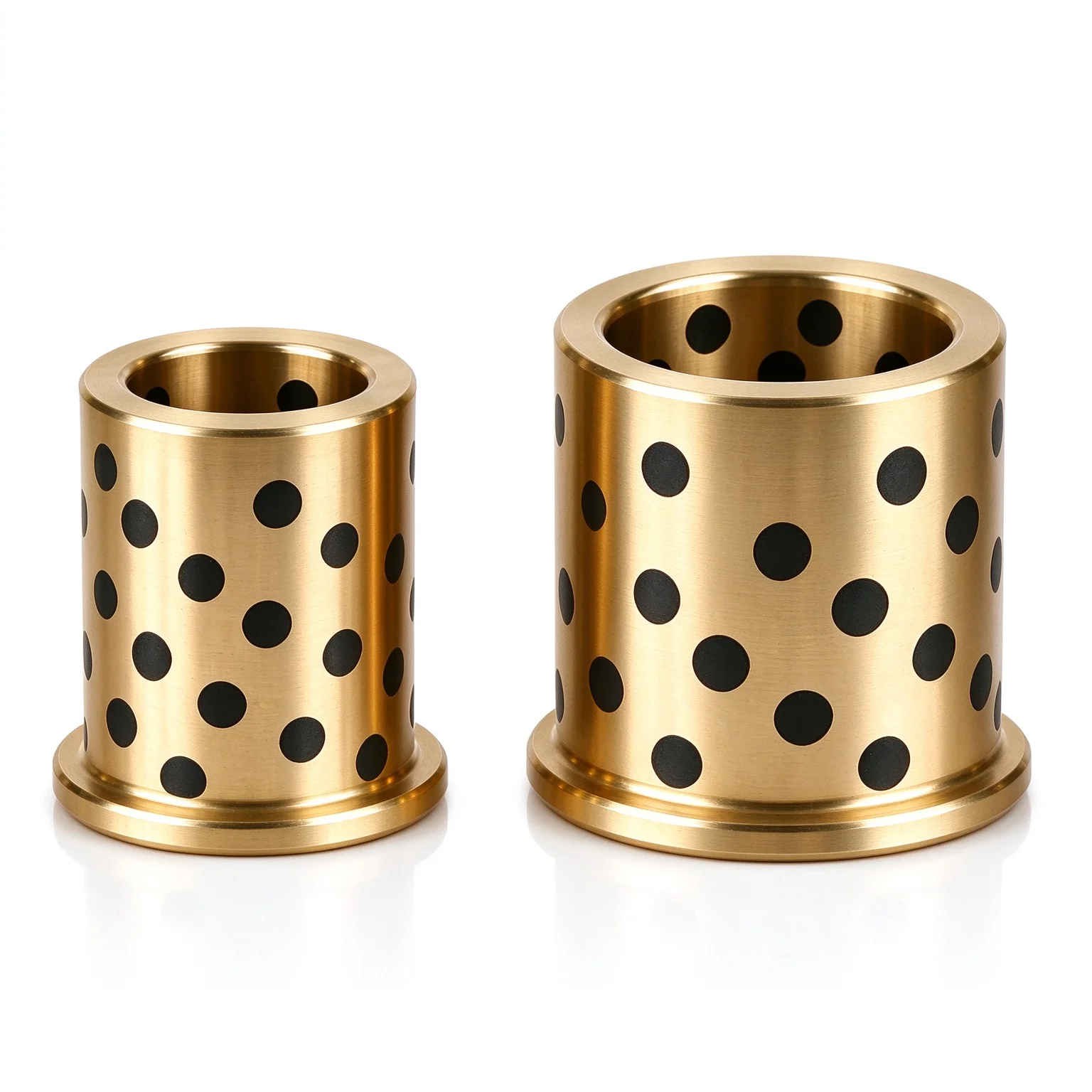 JFB Flanged Graphite Copper Bushing M20 M25 Oilless Self-lubricating Sleeve Wear Resistant Guide Bearing for Machinery Mold