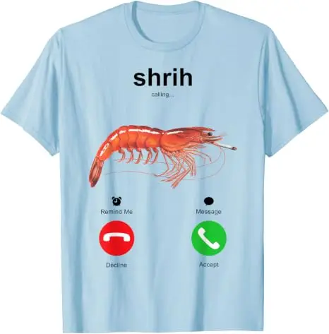 Shrih Calling Smoking Shrimp Lustiges Meeresfrüchte-Meme-T-Shirt Y2k Meeresfrüchte-Liebhaber, Krebstier-Fans Persönlichkeits-Sarkasmus-Sprücher-T-Shirt – Detail 18