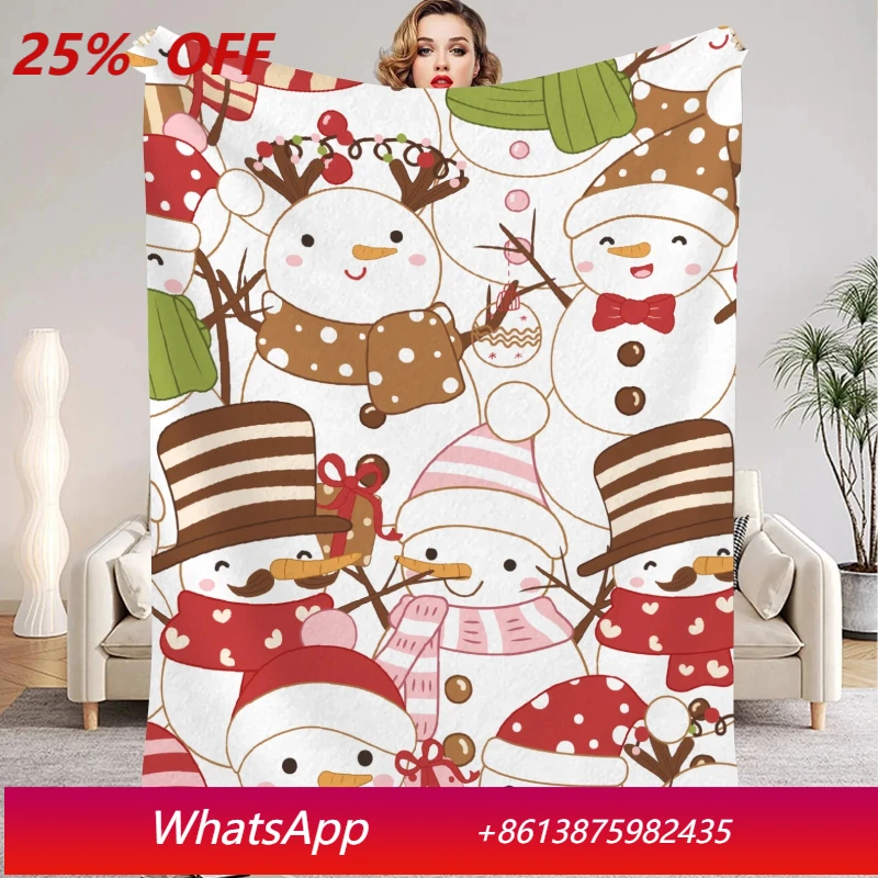 

LHH Christmas flannel soft home camping nap leisure blanket four seasons home