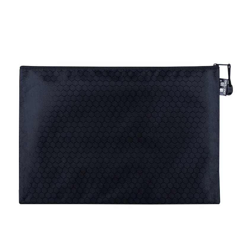 A4 Waterproof Canvas File Folders Football Pattern Thick File Bag Student Teacher Document Bag Business School Supplies