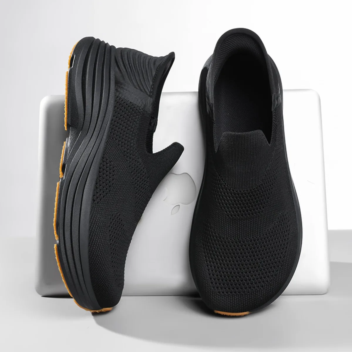 New Men's Slip-On Walking Shoes Breathable Casual Sneakers Soft Sole Lightweight Comfortable Outdoor Shoes
