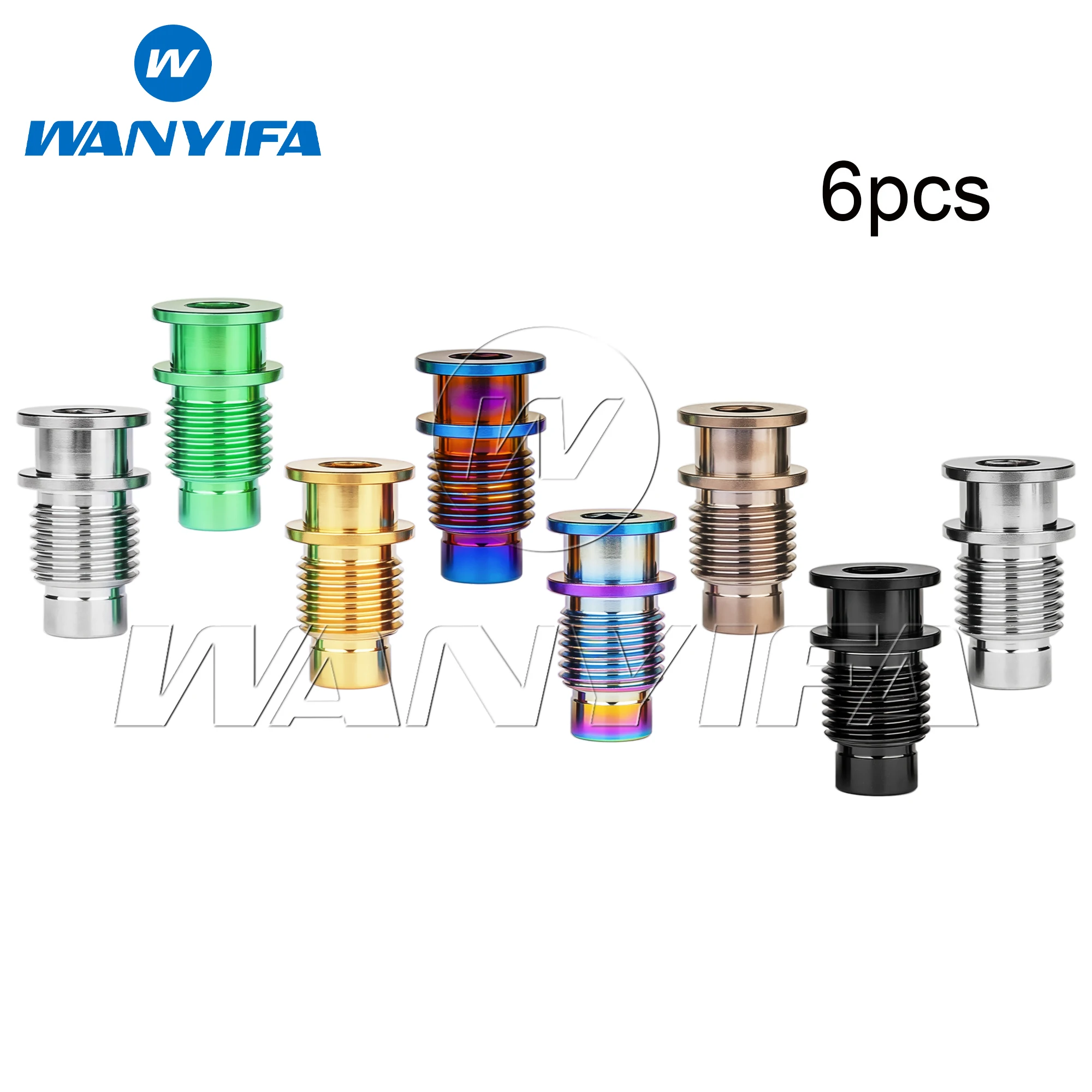 

Титановые болты Wanyifa, 6 шт., M10x20,5 мм, P1,0, дорожный велосипед, задний переключатель, трансмиссионный вал, фиксированные титановые винты