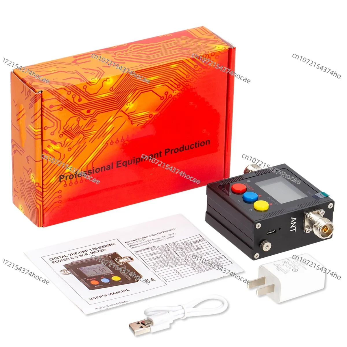 

Y67A SW-102 Meter 125-520 Mhz Digital VHF/UHF Power SWR Meter SW102 for Two Way Radio US Plug