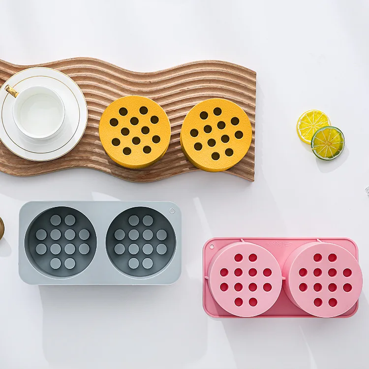 

2 Cavity Honeycomb Briquettes Silicone Mold 3d Briquettes Mousse Dessert Chocolate Dessert Cake Mold Baking Accessories