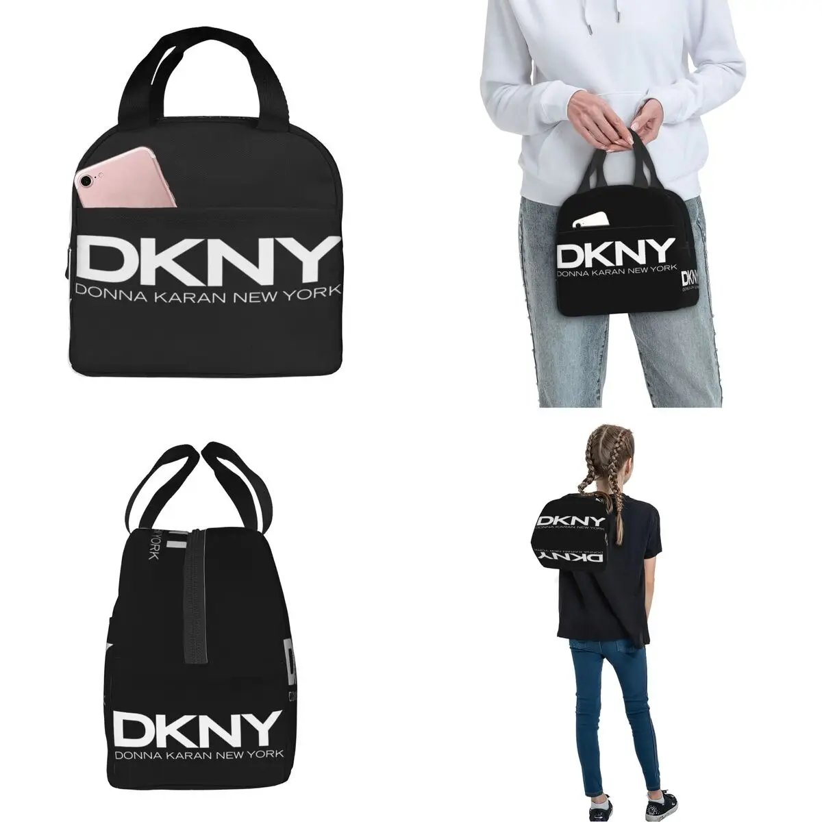 DKNYs Lunch Bags Portable Insulated Oxford Cooler Bags Thermal Cold Food Picnic Tote