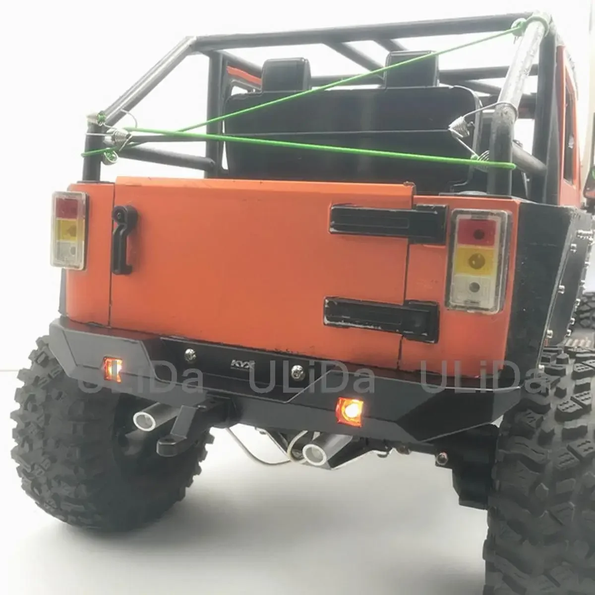 จําลองท่อไอเสียคู่สําหรับ 1/10 TRAXXAS TRX-4 Axial SCX10 90046 RC รถ
