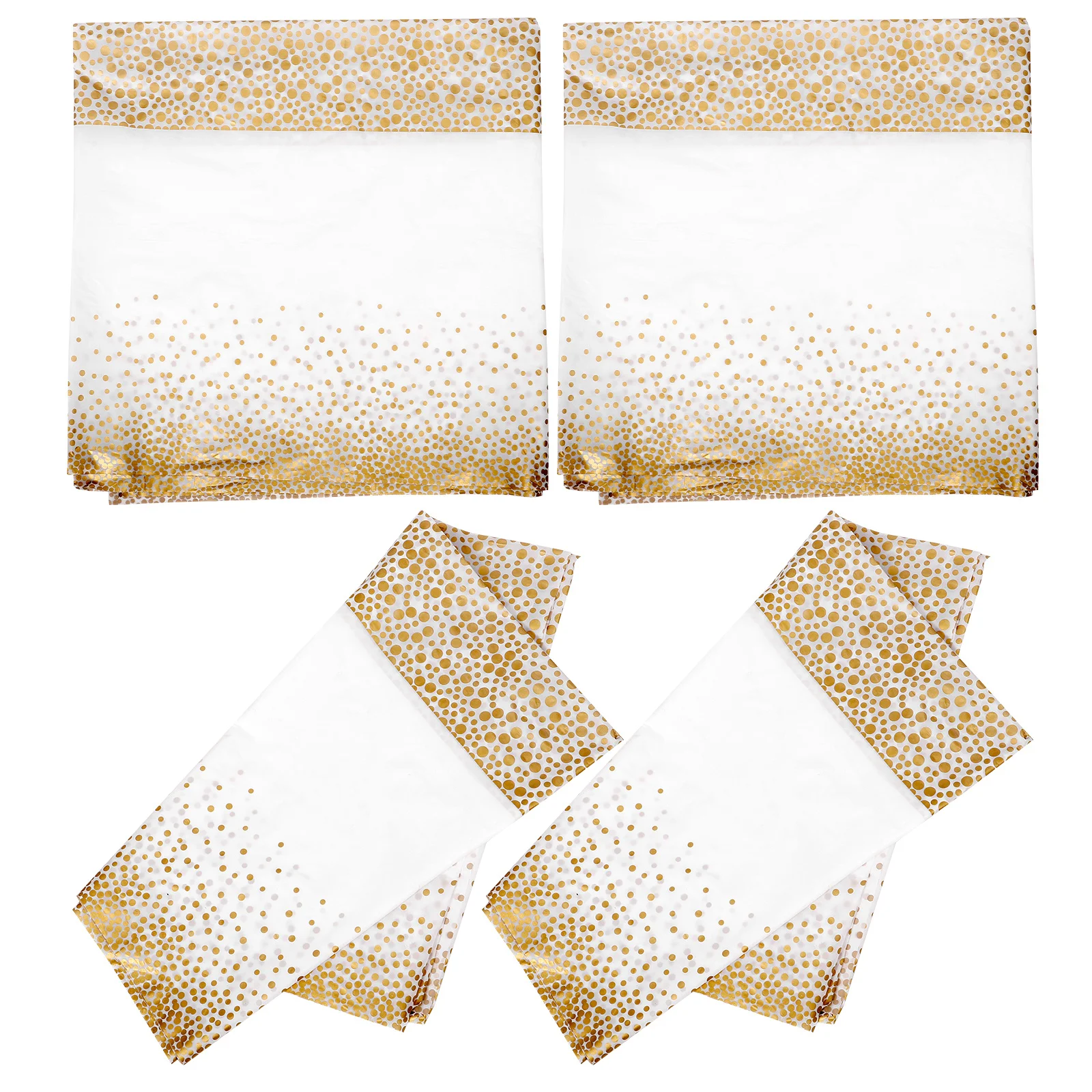 

4Pcs Disposable Tablecloth Dot Pattern Rectangular Party Table Covers Picnic Bbq Birthday Wedding Holiday Dinner Decor