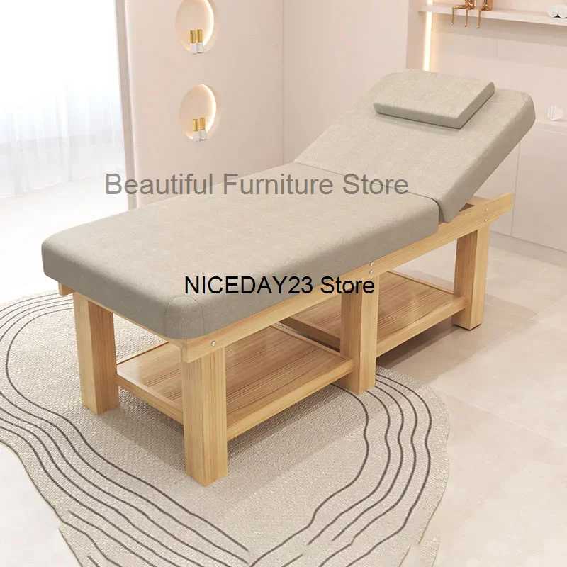 Massage Folding Bed Beauty Mattresses Couch Wooden Tattoo Lash Salon Bed Full Body Cama Dobravel Beauty Furniture LJ50MB