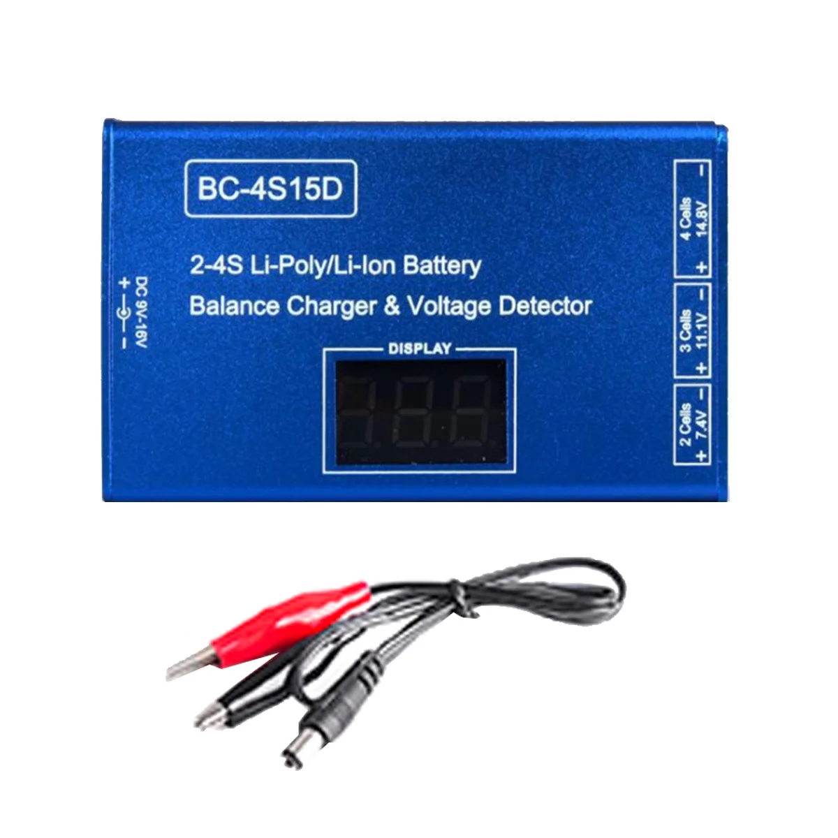 

A39R-BC-4S15D Battery Lipo Li-Ion Balance Charger Voltage Detector LCD Digital Display Balance Charger for RC Battery