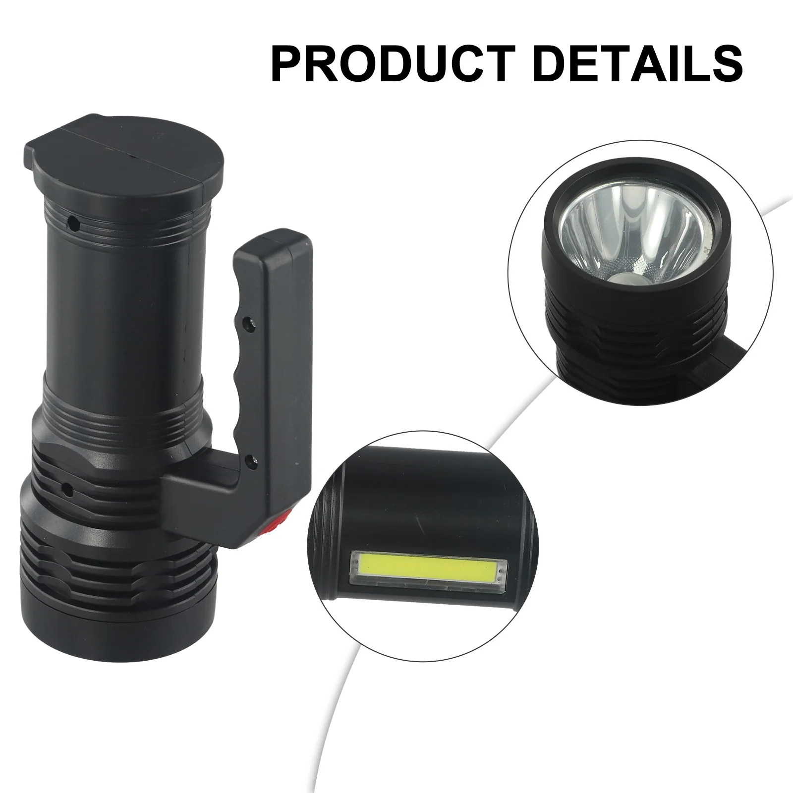 Riding Sailing Fishing Headlight Torch Flashlight Handheld Hunting ABS Camping Rechargeable Spotlight White Light