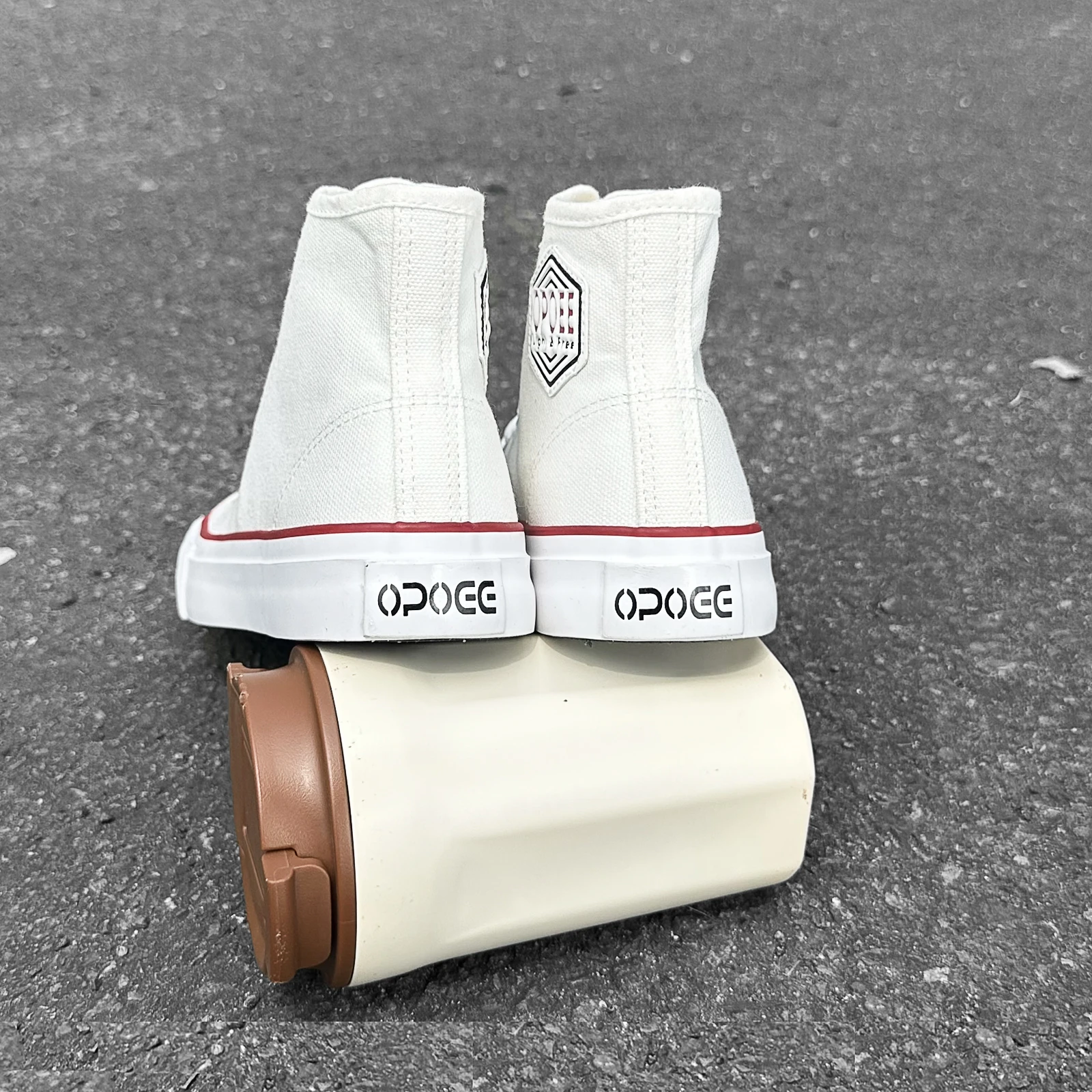 WZ010 OPOEE Komfortable Modische Jugend-Canvas-Schuhe High-Top Schnürschuhe Koreanische Version Trendige Board-Schuhe Atmungsaktive Kinderschuhe – Detail 6