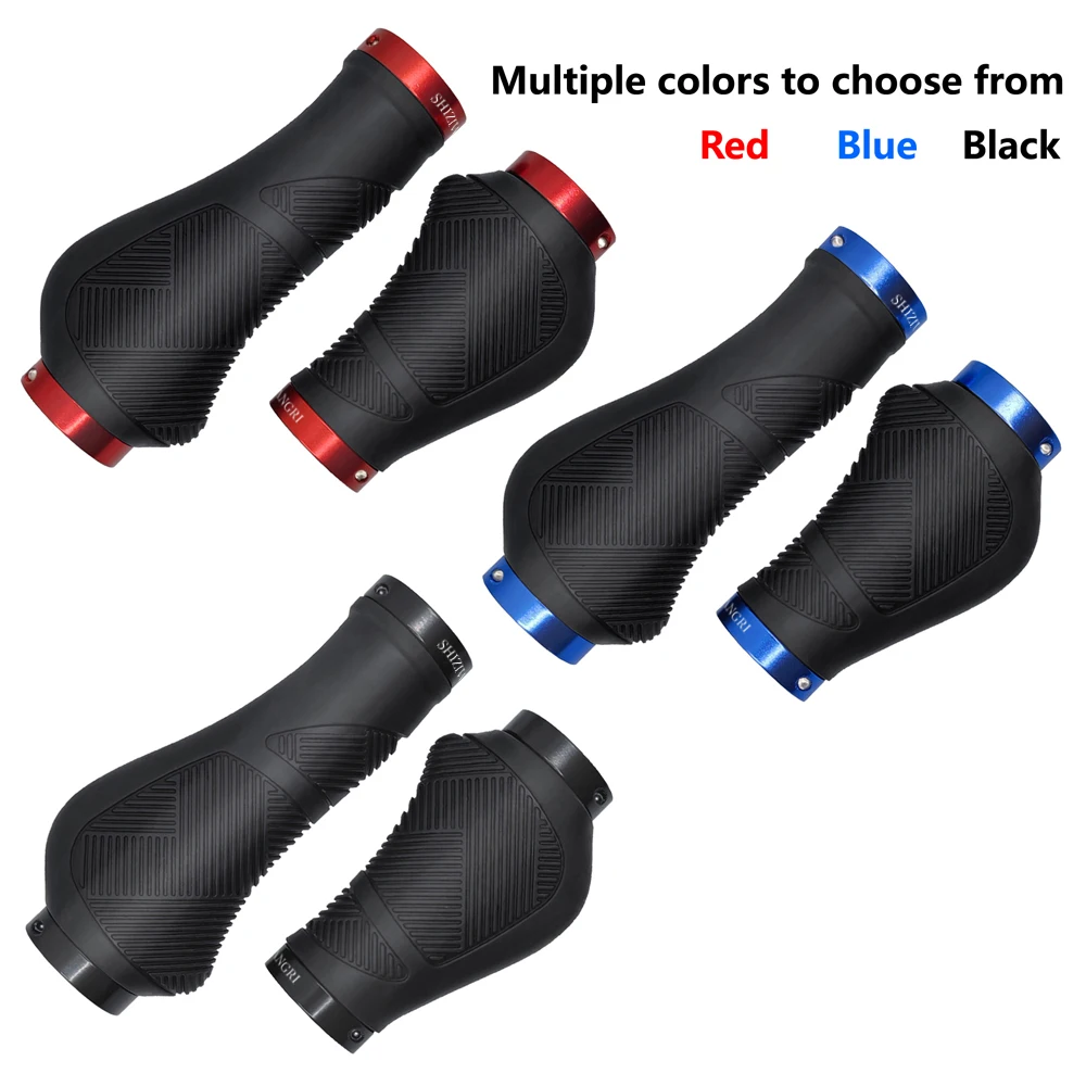AliExpress cycle zone SHIZIWANGRI Bicycle Grips Rubber Anti-Slip Long Short Mountain Bike Shockproof Handlebar Cover Lock On Ergonomic Cycling Handle