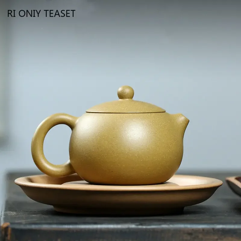 230ml Chinese Yixing Purple Clay Teapots Mud-painted Flower Pattern Handmade Xishi Tea Pot Beauty Kettle Zisha Tea Set Gifts