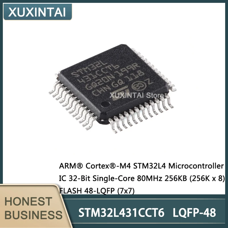 5Pcs/Lot New Original STM32L431CCT6 STM32L431 Microcontroller IC 32-Bit Single-Core 80MHz 256KB (256K x 8) FLASH 48-LQFP (7x7)