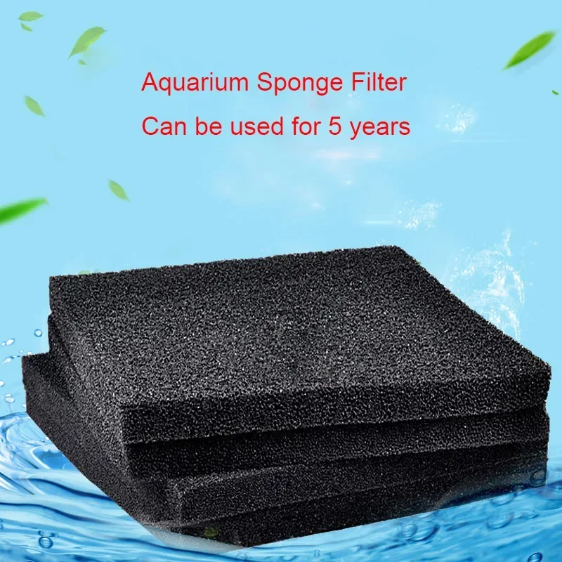 40cmx30cmx1cm Black Filtration Foam Aquarium Fish Tank Biochemical Filter Sponge Pad Skimmer Long Use Time Sponge Supply Tank